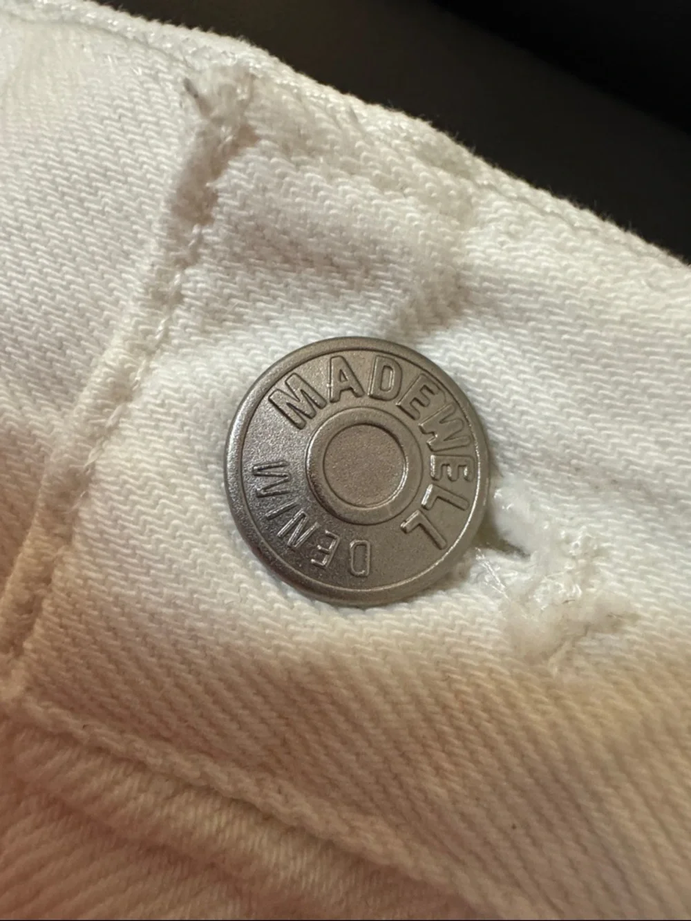 Madewell The Rilee Denim Midi Skirt in White - Size 27 - Picture 5 of 8